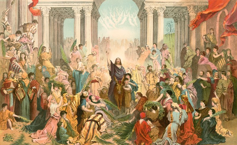 Jezus wchodzący do Jerozolimy autorstwa Gustave Dore