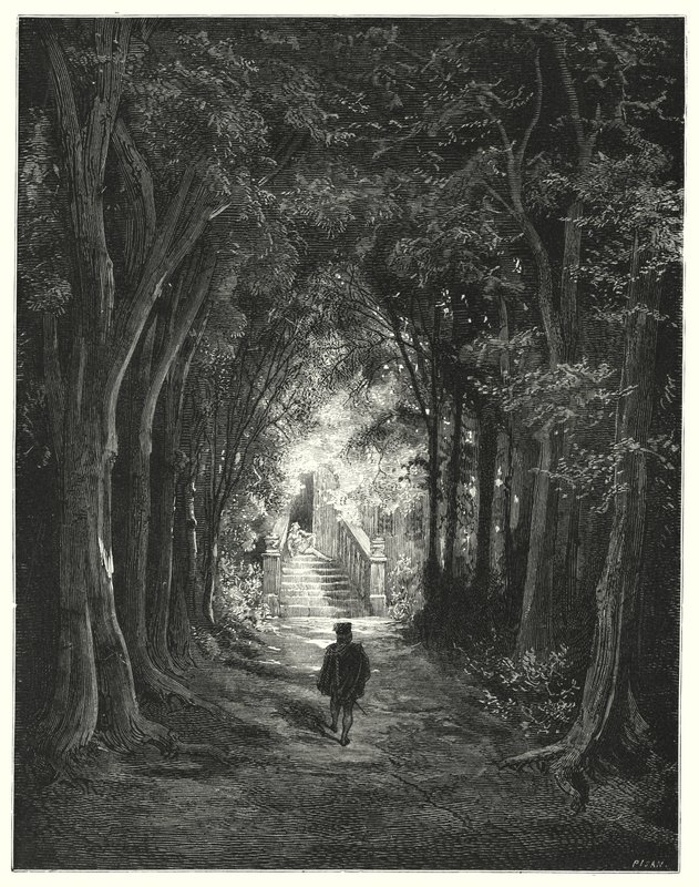 Śpiąca królewna; Śpiąca Królewna (grawerunek) autorstwa Gustave Dore