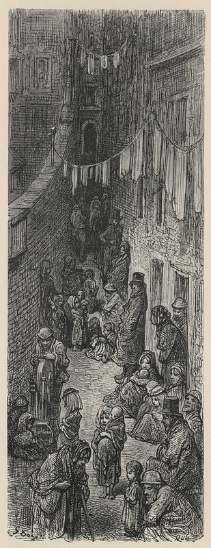 Orange Court, Drury Lane autorstwa Gustave Dore