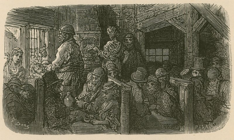 Kawiarnia Petticoat Lane autorstwa Gustave Dore