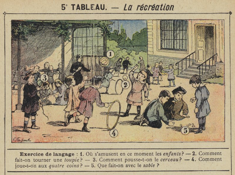 La rekreacja (kolor lito) autorstwa Gustave Fraipont