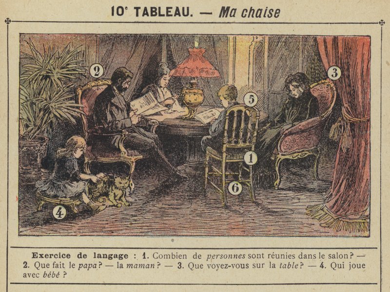 Ma chaise (colour litho) autorstwa Gustave Fraipont