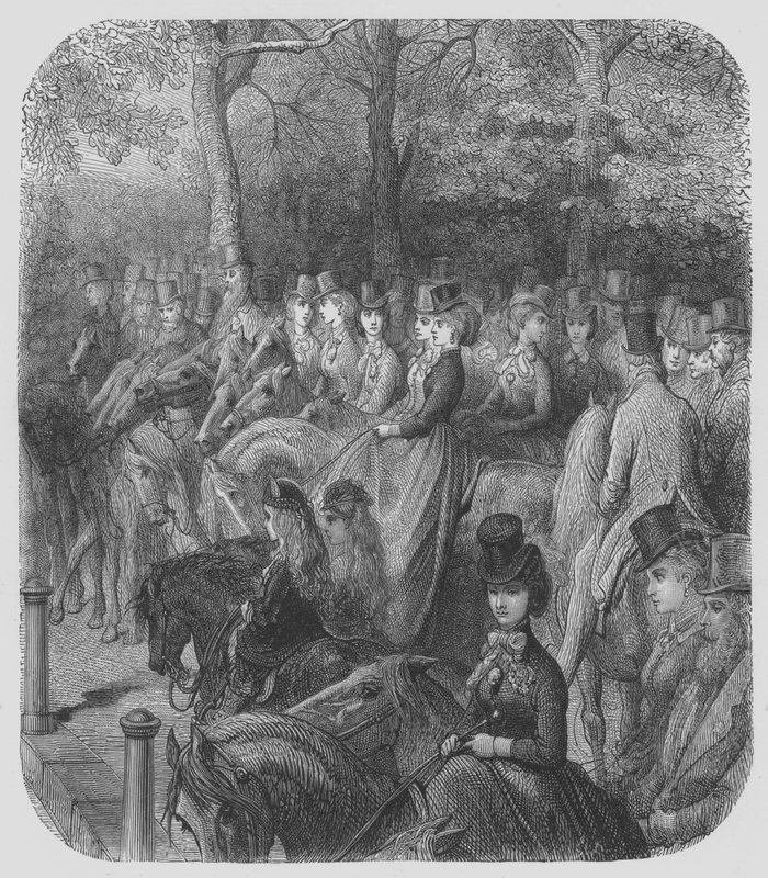 Hyde-Park, Amazonki autorstwa Gustave after Dore