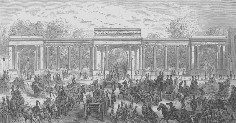 Hyde Park, Entree Par Piccadilly autorstwa Gustave after Dore