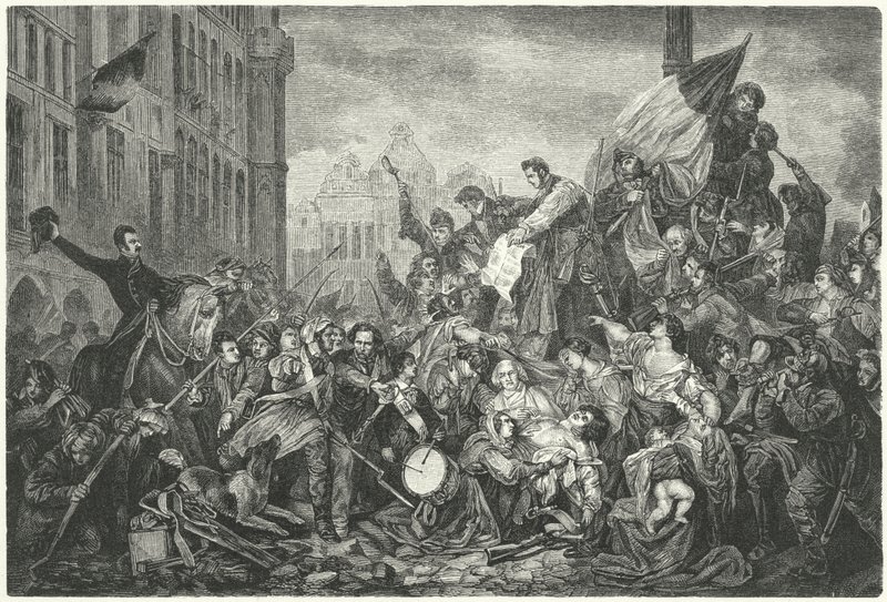 Odcinek Rewolucji Belgijskiej 1830 autorstwa Gustave Wappers