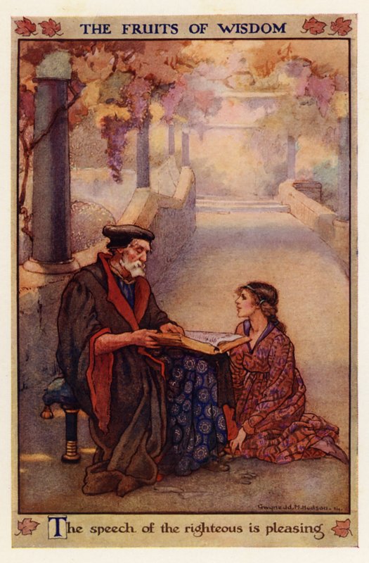 Owoce mądrości (kolorowa litografia) autorstwa Gwynedd M. Hudson