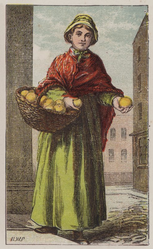 Pomarańczowa dziewczynka (kolor lito) autorstwa H.W. (after) Petherick