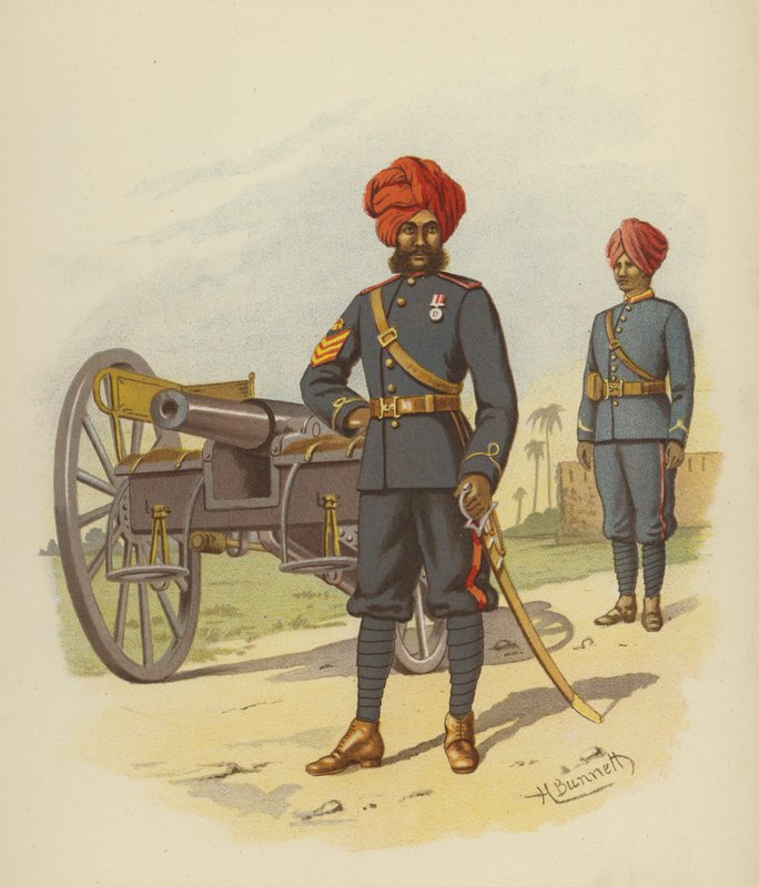 Artyleria Bombaju autorstwa H. Bunnett