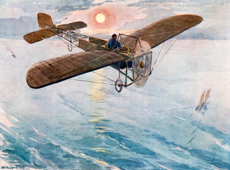 Bleriot przekracza kanał, 25 lipca 1909 autorstwa H. Delaspre