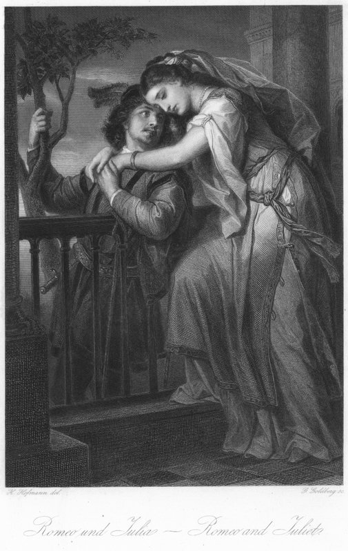 Scena balkonowa z Romea i Julii autorstwa H. Hofmann