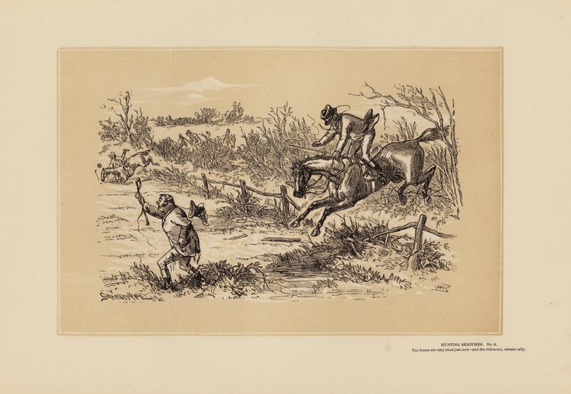 Szkice myśliwskie, nr 9, Wypatruj (rycina) autorstwa Hablot Knight (1815 92) Browne