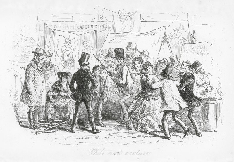 Londyńskie ulice: Kolejne przedsięwzięcie Phila (grawerunek) autorstwa Hablot Knight (1815 92) Browne