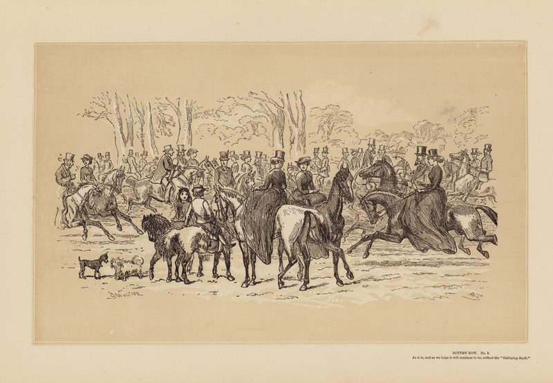 Rotten Row, nr 2, jak jest (grawerunek) autorstwa Hablot Knight (1815 92) Browne