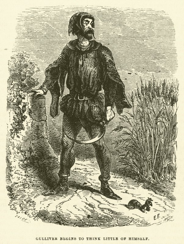 Guliwer zaczyna mało o sobie myśleć (grafika) autorstwa after Hablot Knight Browne