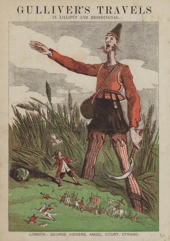 Podróże Guliwera w Lilliput i Brobdingnag (kolor lito) autorstwa after Hablot Knight Browne