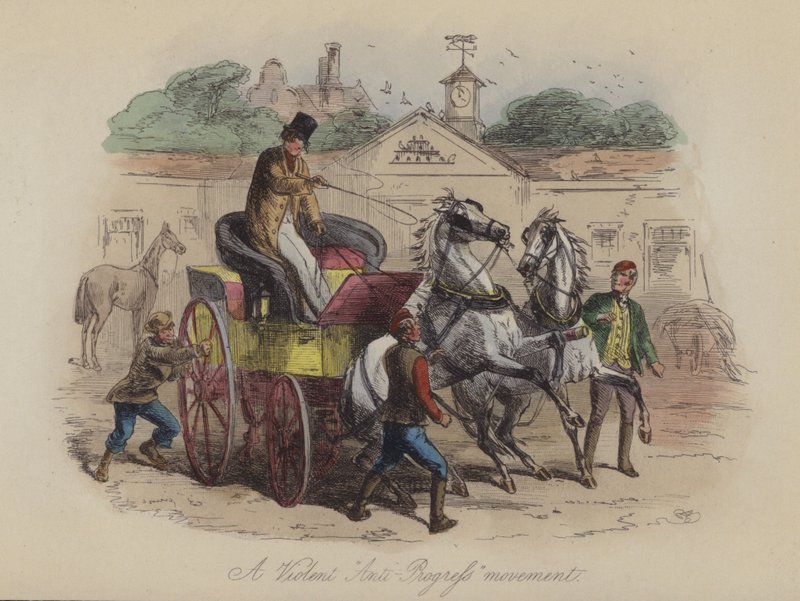 Ilustracja do Lewisa Arundela lub The Railroad of Life autorstwa Franka E Smedleya (kolorowa grawerunek) autorstwa after Hablot Knight Browne