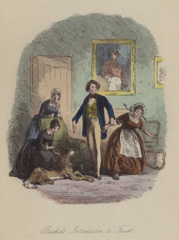 Ilustracja do Lewisa Arundela lub The Railroad of Life autorstwa Franka E Smedleya (kolorowa grawerunek) autorstwa after Hablot Knight Browne