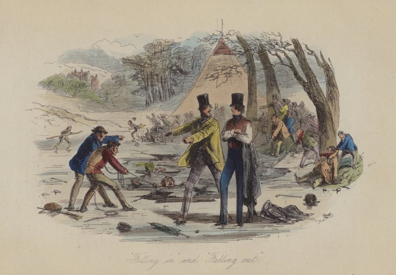 Ilustracja do Lewisa Arundela lub The Railroad of Life autorstwa Franka E Smedleya (kolorowa grawerunek) autorstwa after Hablot Knight Browne