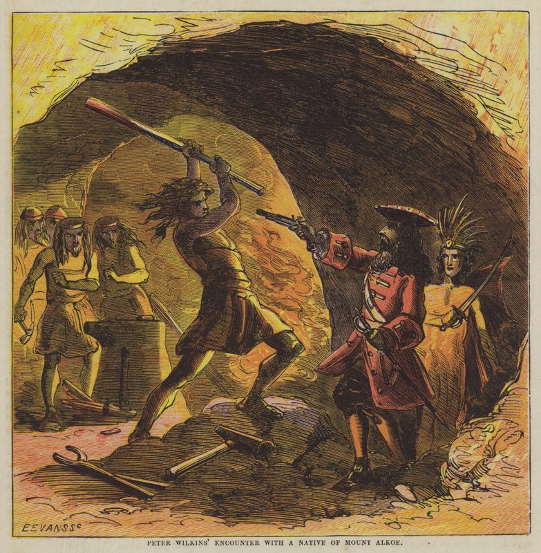 Spotkanie Petera Wilkinsa z mieszkańcem Mount Alkoe (kolor lito) autorstwa after Hablot Knight Browne