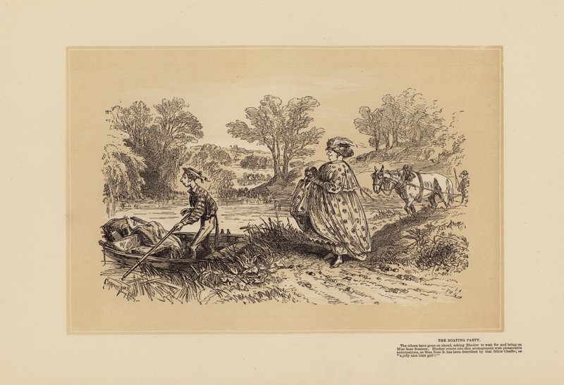 Szkice wędkarskie, nr 3, Bouncer (rycina) autorstwa Hablot Knight (1815 92) Browne