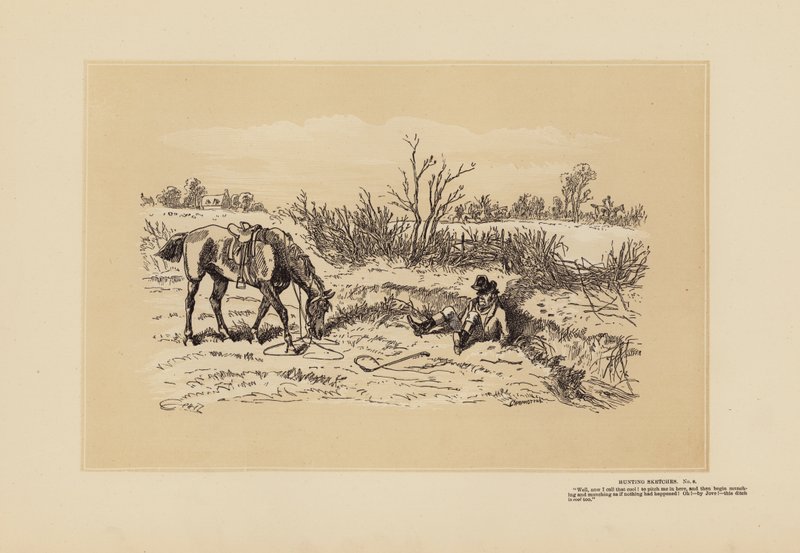 Szkice myśliwskie, nr 8, Zdecydowanie fajne (grawerunek) autorstwa Hablot Knight (1815 92) Browne