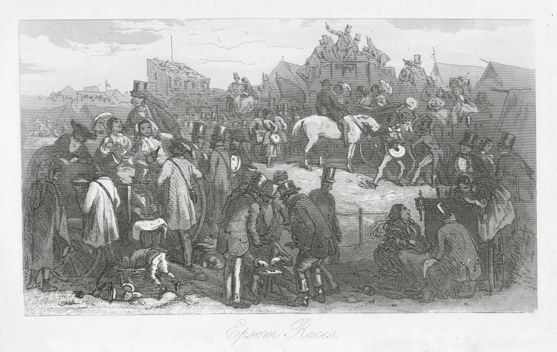 Ulice Londynu: Epsom Races (grawerunek) autorstwa Hablot Knight (1815 92) Browne