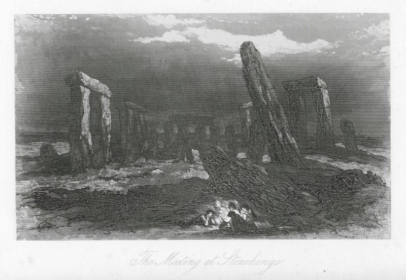 Londyńskie ulice: Spotkanie w Stonehenge (rycina) autorstwa Hablot Knight (1815 92) Browne