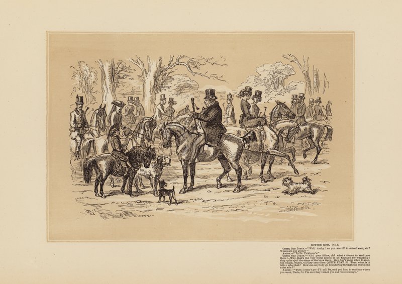 Rotten Row, No 5, What a Shame it is (grawerunek) autorstwa Hablot Knight (1815 92) Browne
