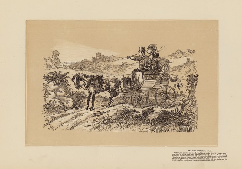 Szkice nadmorskie, nr 7, Malownicze (rycina) autorstwa Hablot Knight (1815 92) Browne