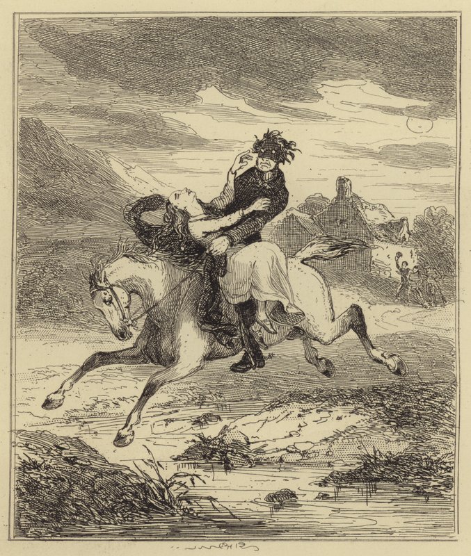 Porwanie panny Gould autorstwa Hablot Knight Browne