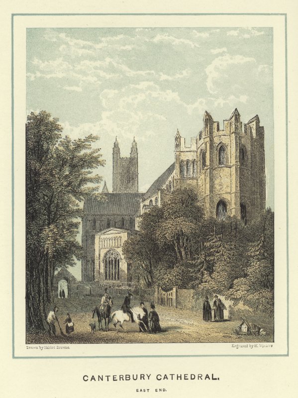 Katedra w Canterbury, wschodni koniec autorstwa Hablot Knight Browne