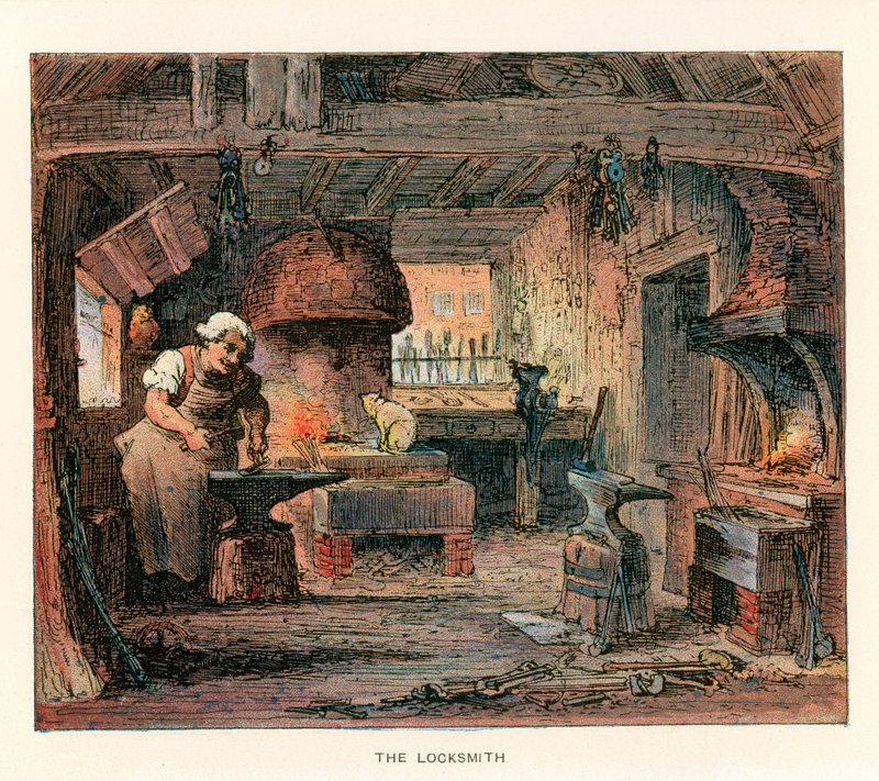 Ilustracja do Barnaby Rudge. autorstwa Hablot Knight Browne