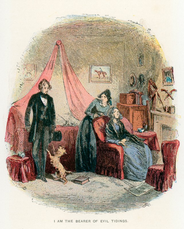 Ilustracja do Davida Copperfielda autorstwa Hablot Knight Browne