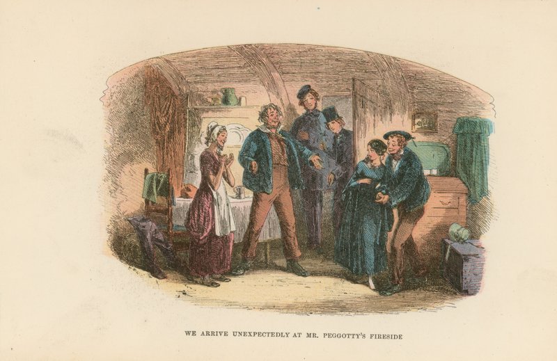Ilustracja do Davida Copperfielda autorstwa Hablot Knight Browne