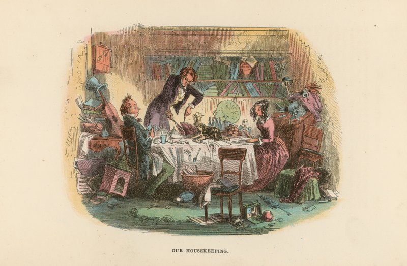 Ilustracja do Davida Copperfielda autorstwa Hablot Knight Browne