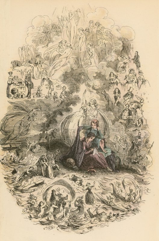 Ilustracja do Dombey i Son autorstwa Hablot Knight Browne
