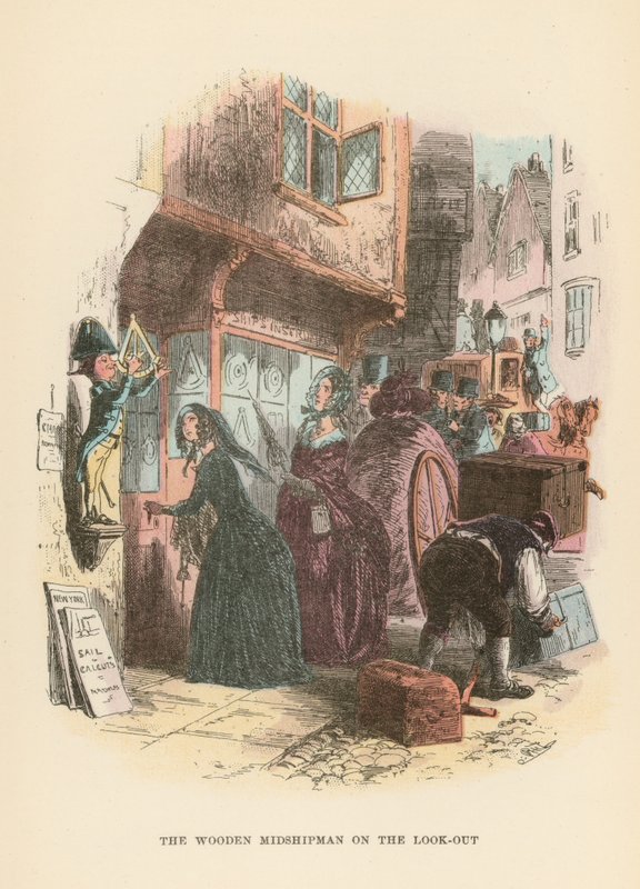 Ilustracja do Dombey i Son autorstwa Hablot Knight Browne