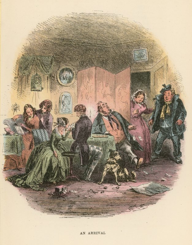 Ilustracja do Dombey i Son autorstwa Hablot Knight Browne