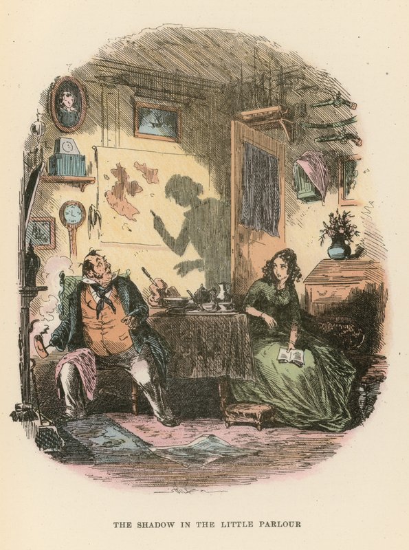 Ilustracja do Dombey i Son autorstwa Hablot Knight Browne