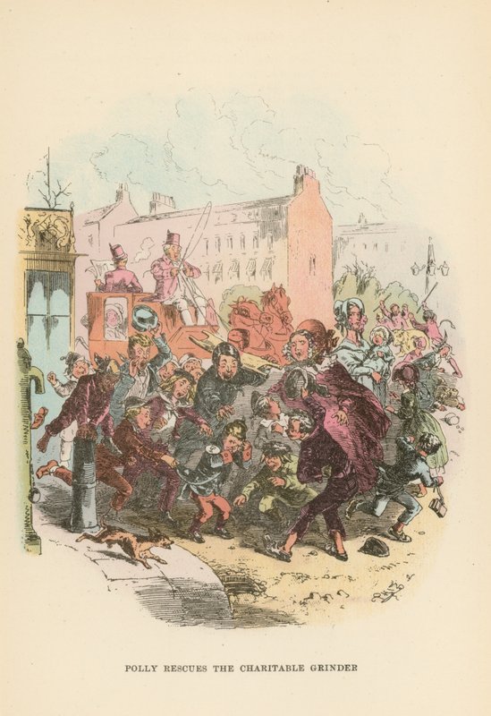 Ilustracja do Dombey i Son autorstwa Hablot Knight Browne
