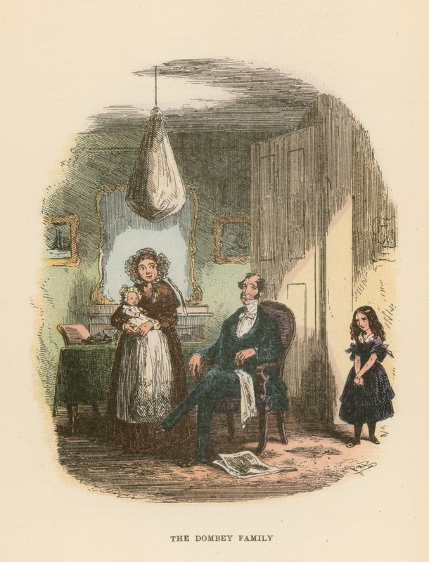 Ilustracja do Dombey i Son autorstwa Hablot Knight Browne