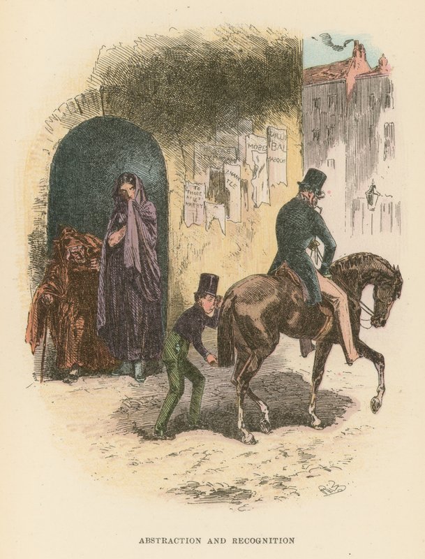 Ilustracja do Dombey i Son autorstwa Hablot Knight Browne