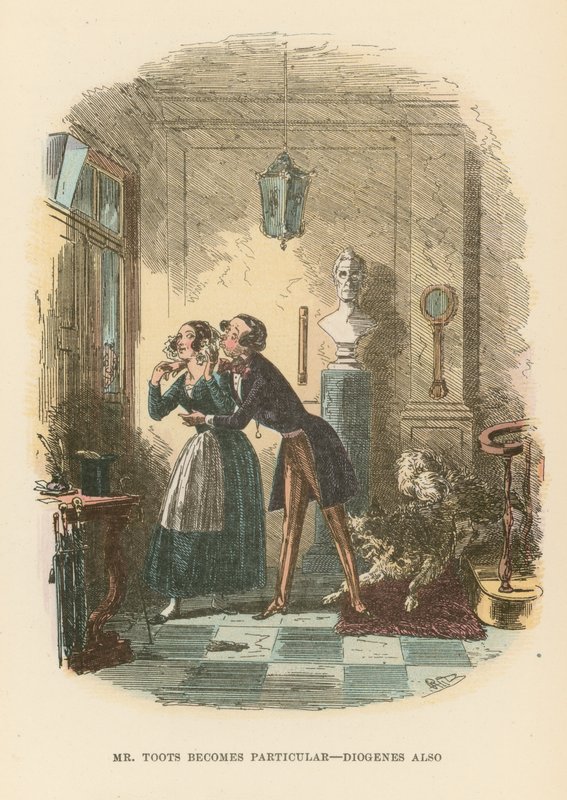 Ilustracja do Dombey i Son autorstwa Hablot Knight Browne