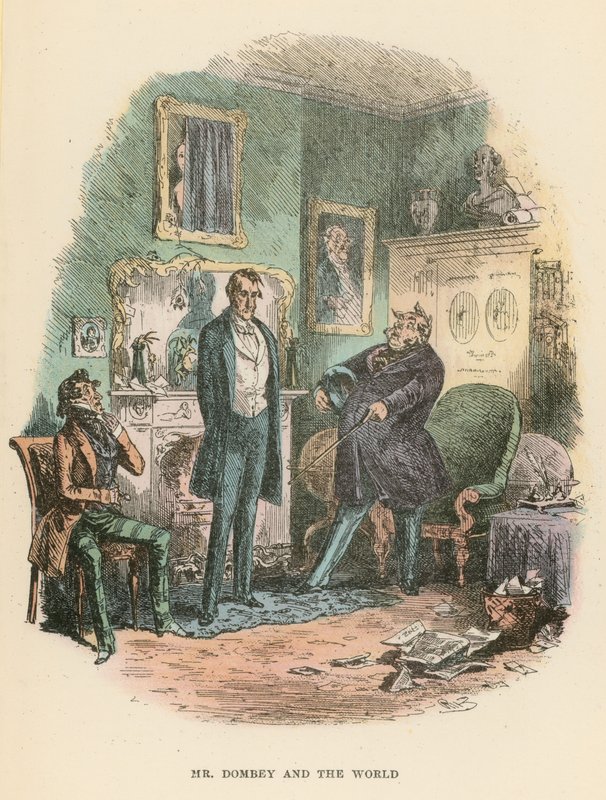 Ilustracja do filmu Dombey i syn autorstwa Hablot Knight Browne