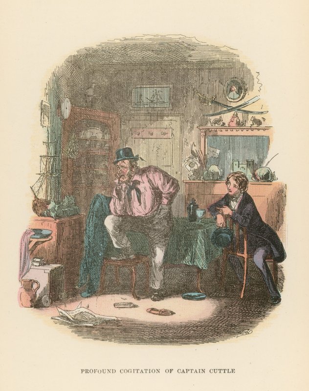 Ilustracja do Dombey i Son autorstwa Hablot Knight Browne
