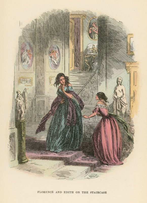 Ilustracja do Dombey i Son autorstwa Hablot Knight Browne