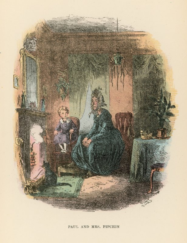 Ilustracja do filmu Dombey i syn autorstwa Hablot Knight Browne