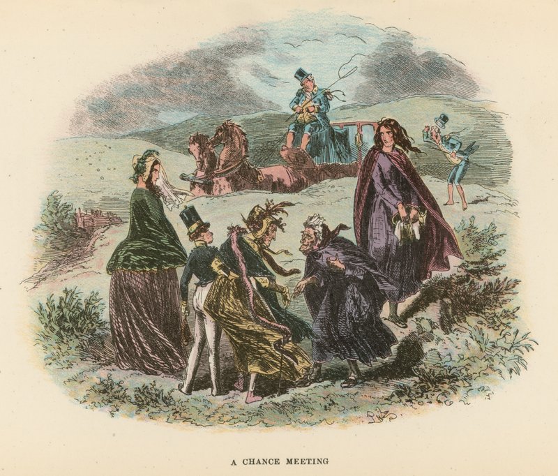 Ilustracja do Dombey i Son autorstwa Hablot Knight Browne