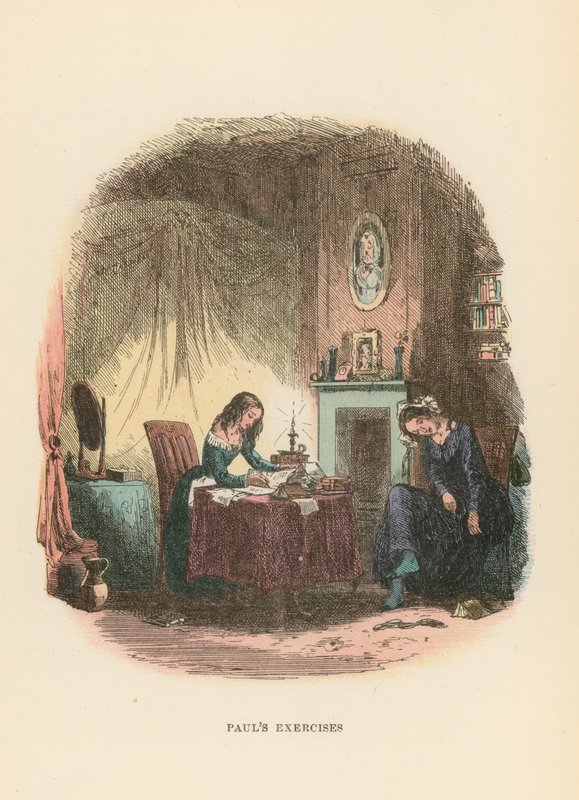 Ilustracja do Dombey i Son autorstwa Hablot Knight Browne
