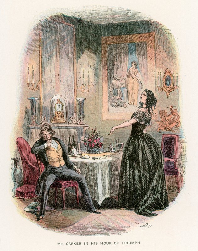 Ilustracja do Dombey i Son autorstwa Hablot Knight Browne